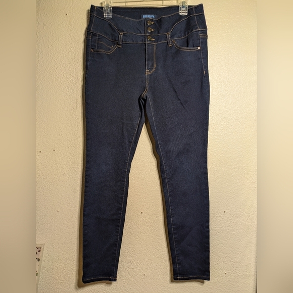 Bluespice size 13 Women's Dark Blue Jeans skinny stretch barely use - Picture 2 of 10